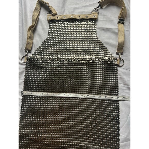 RARE VINTAGE CHAIN MAIL BUTCHER MEAT CUTTER APRON STEAM PUNK AUTHENTIC WW1 - Picture 12 of 13